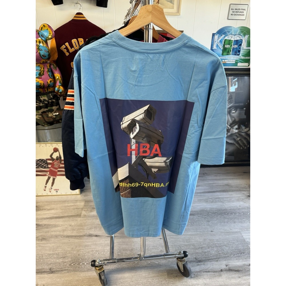 Hood By Air HBA NWT CCTV Camera Blue Streetwear T Shirt Size Large